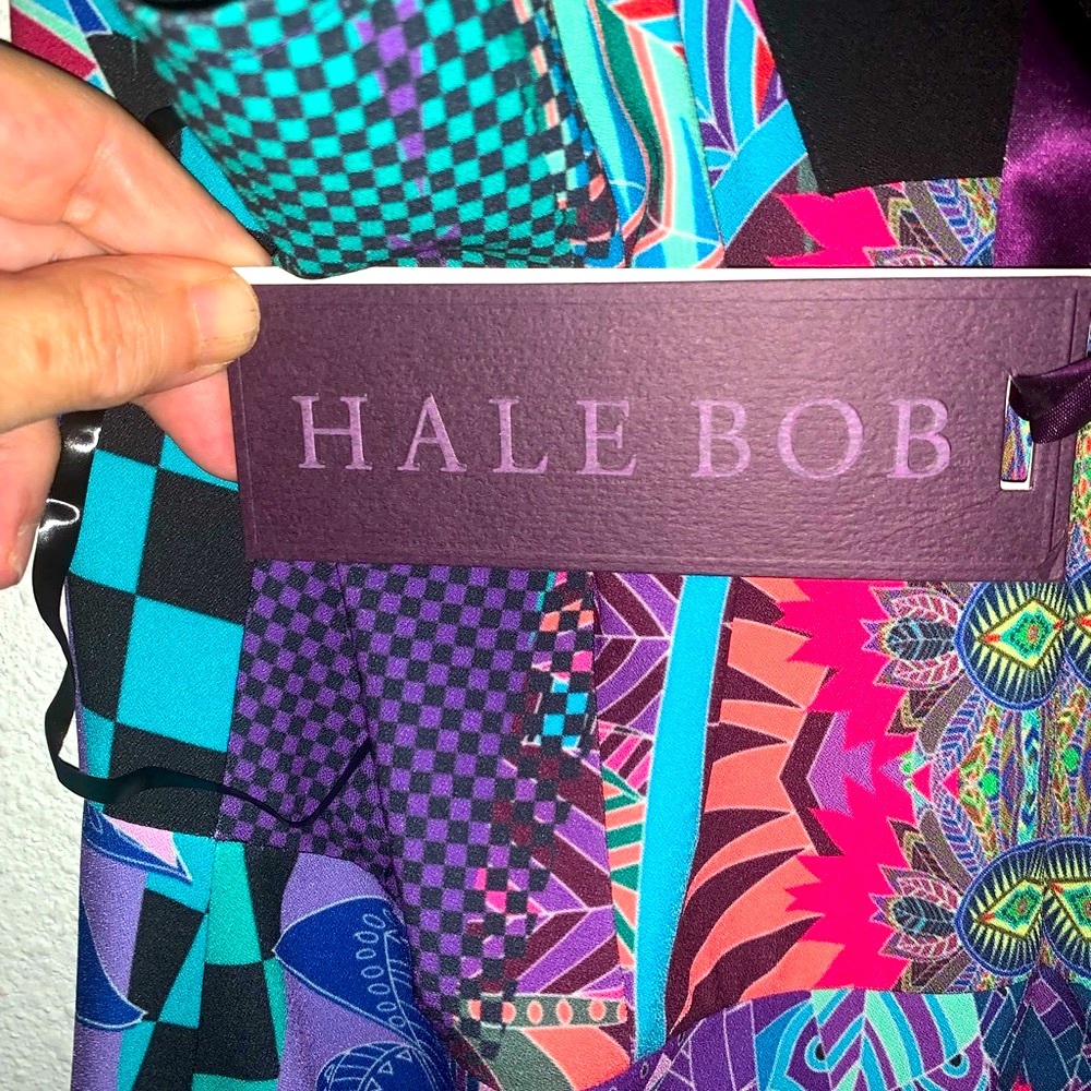 Hale Bob sleeveless multicolored dress size M